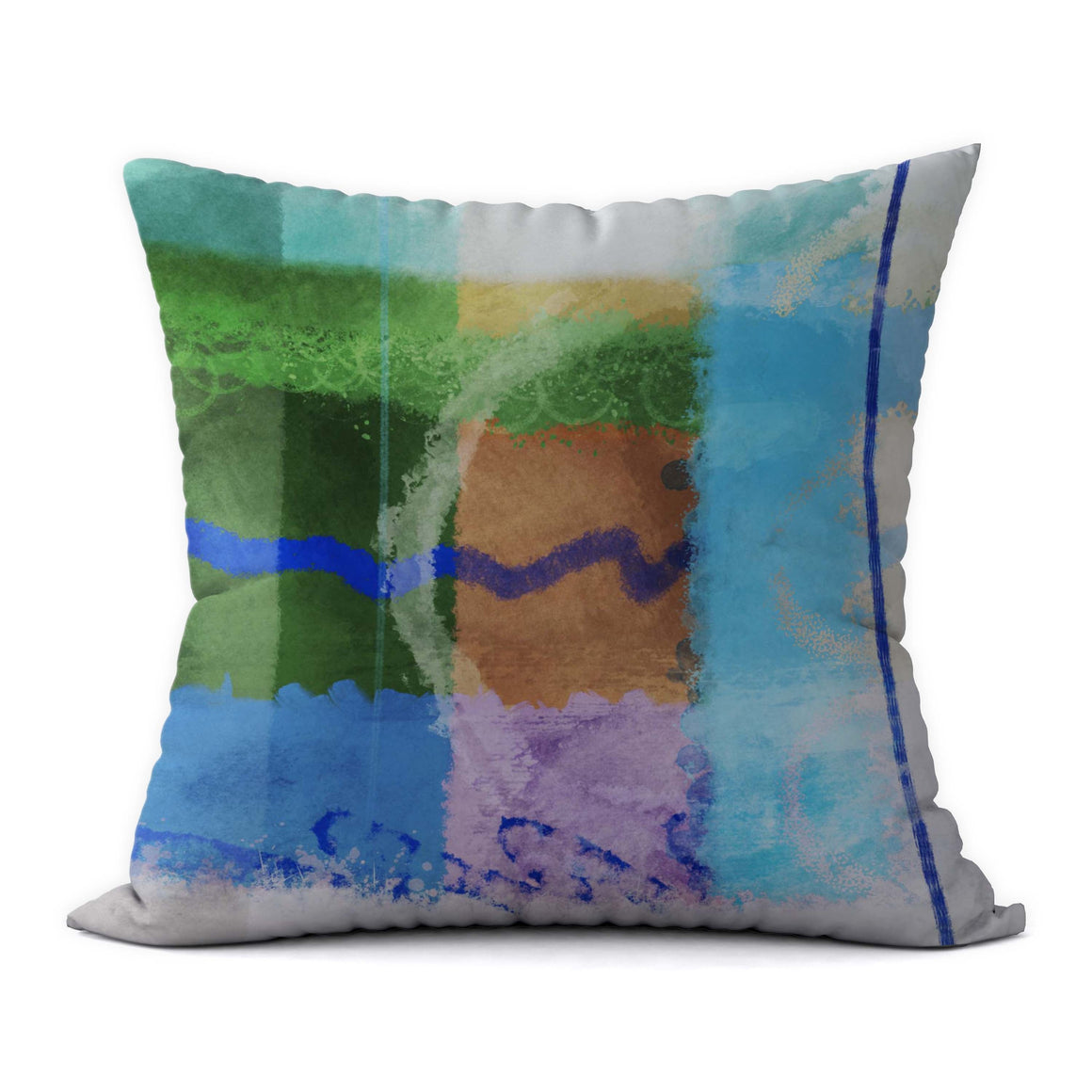 Tropical Blues #128 Decorative Throw Pillow