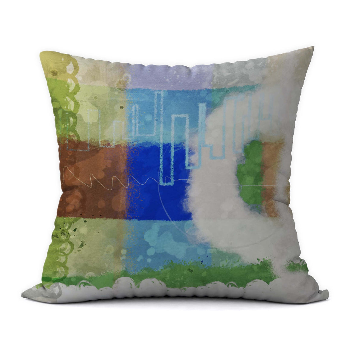 Tropical Blues #323 Decorative Throw Pillow