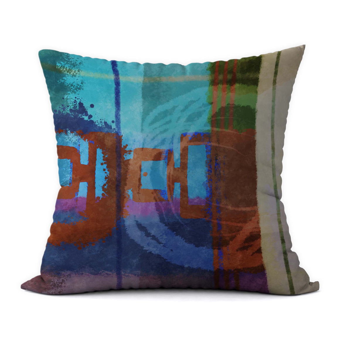 Tropical Blues #385 Decorative Throw Pillow