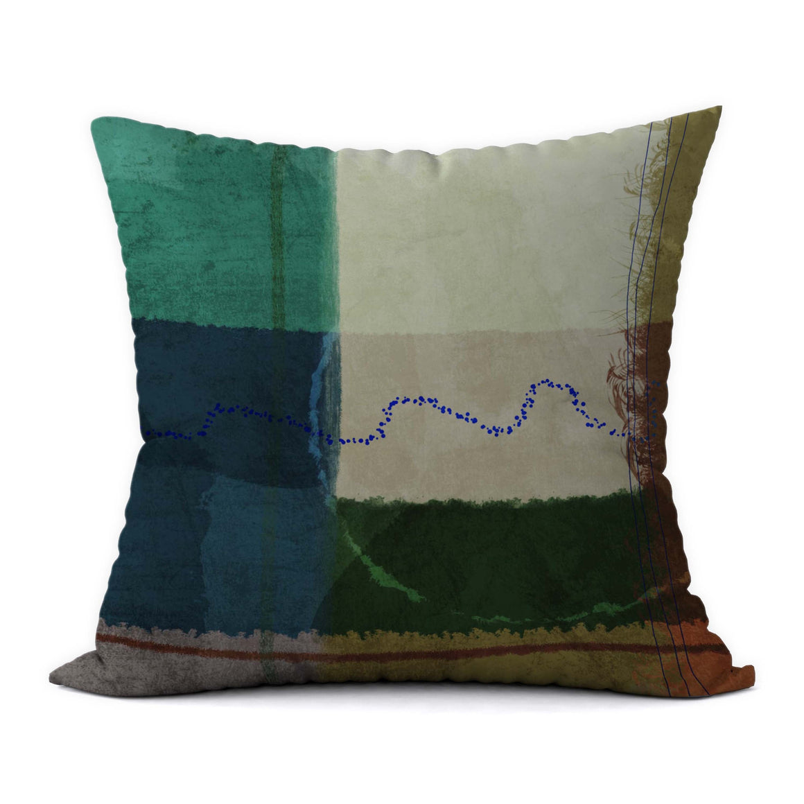 Tropical Blues #466 Decorative Throw Pillow