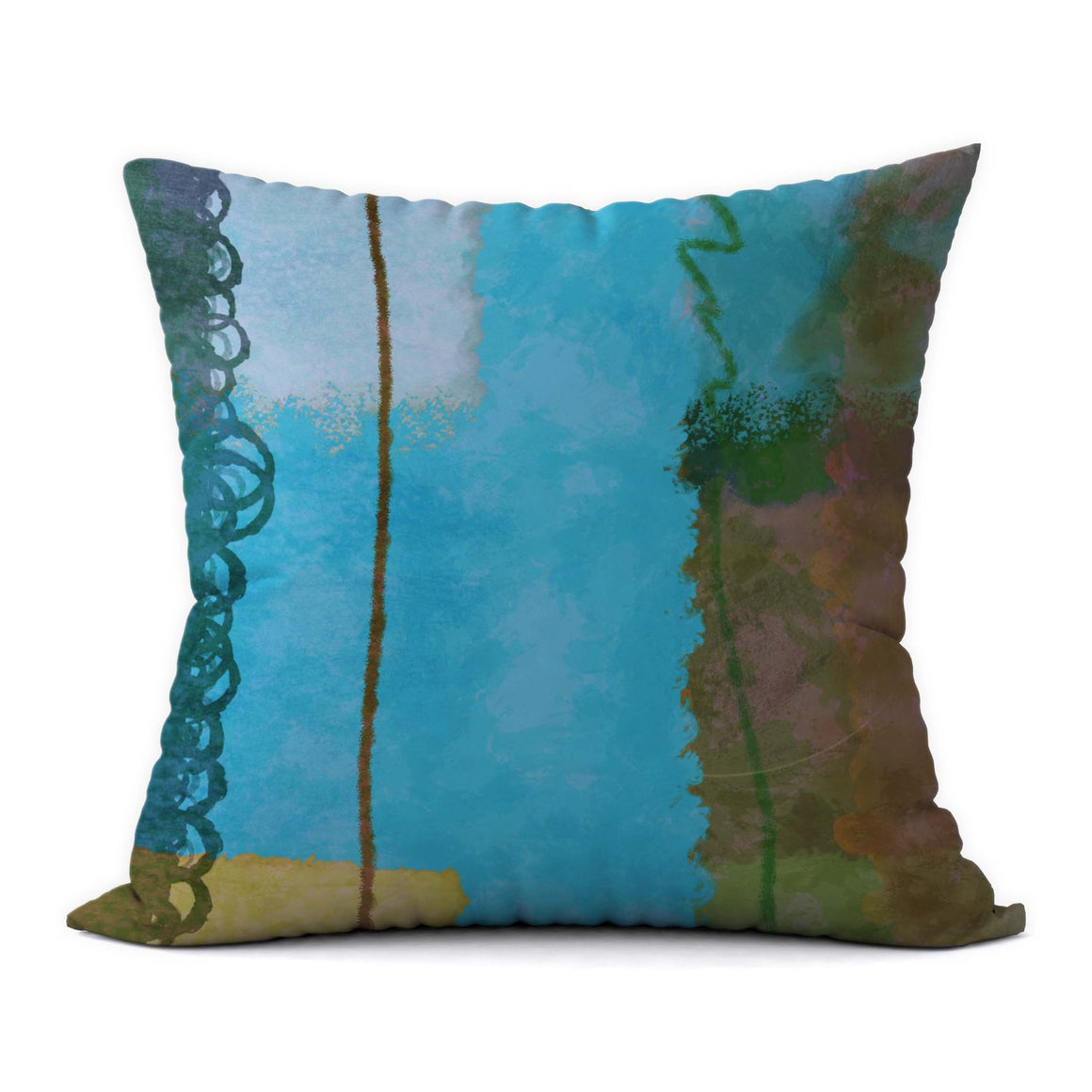 Tropical Blues #485 Decorative Throw Pillow