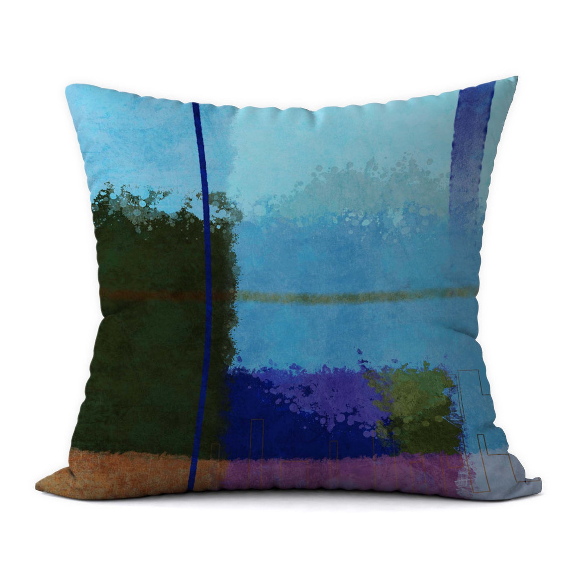 Tropical Blues #486 Decorative Throw Pillow