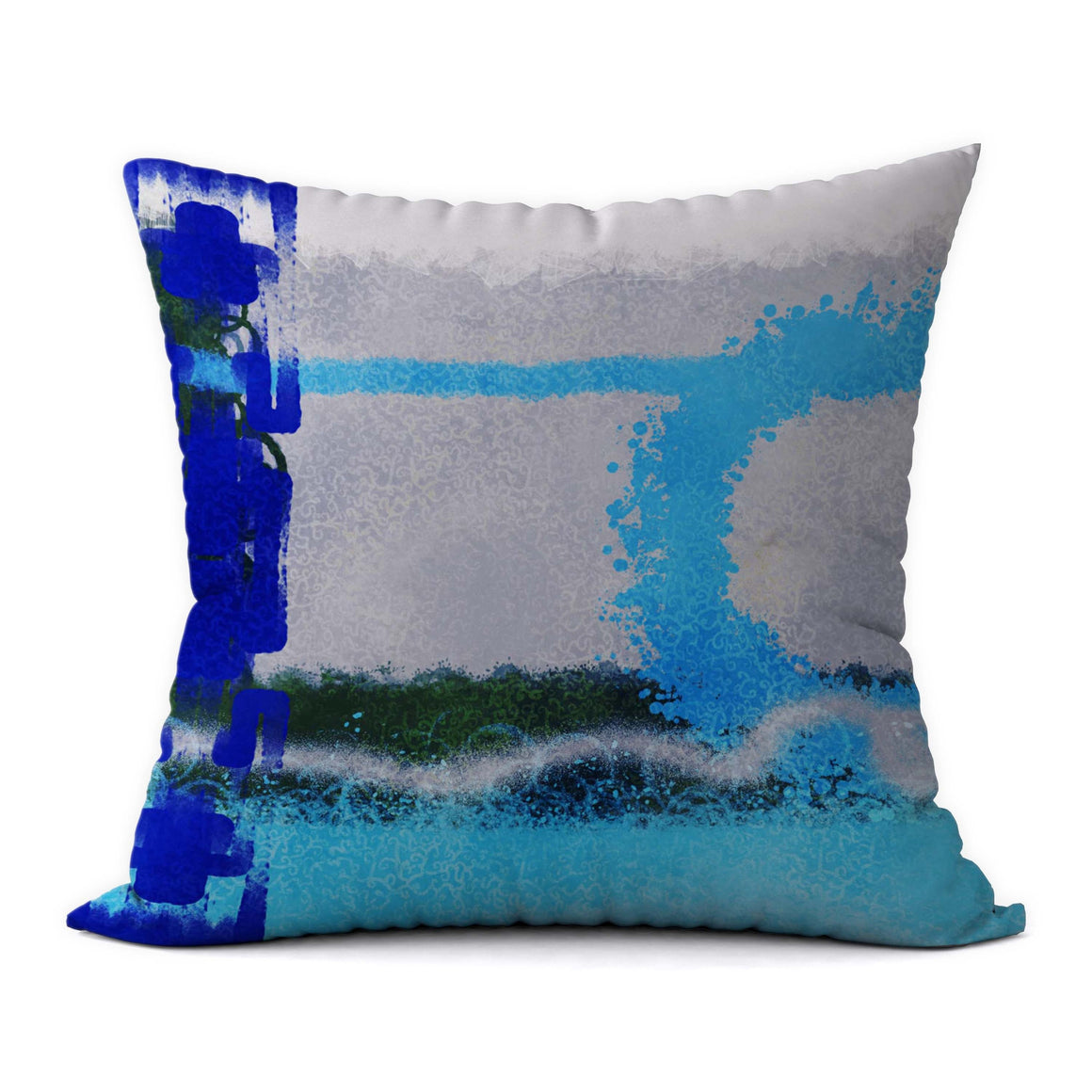 Tropical Blues #489 Decorative Throw Pillow