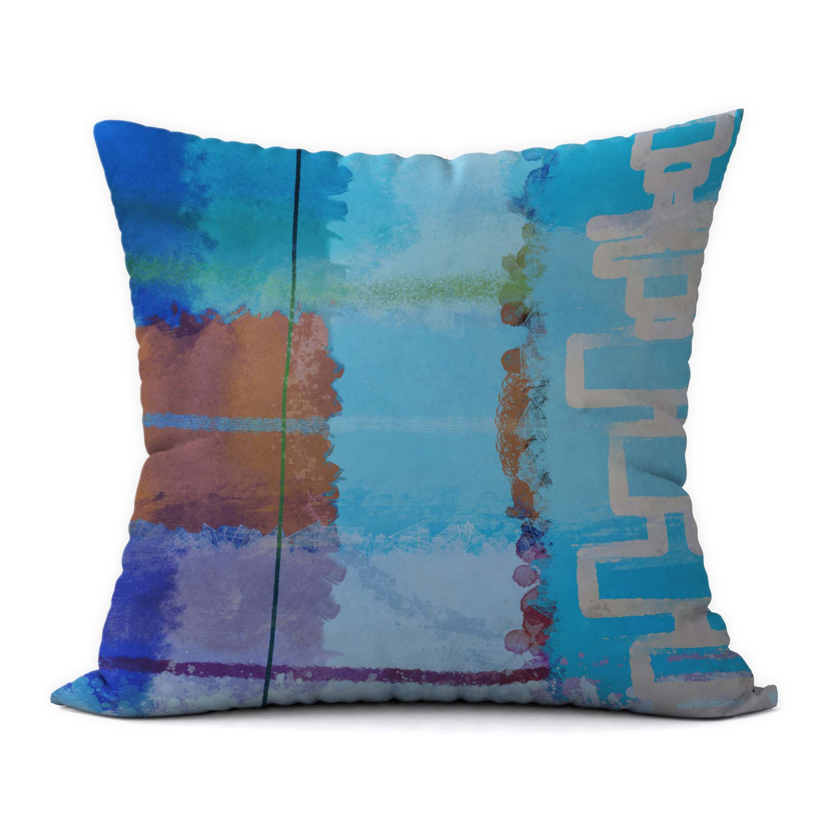 Tropical Blues #498 Decorative Throw Pillow