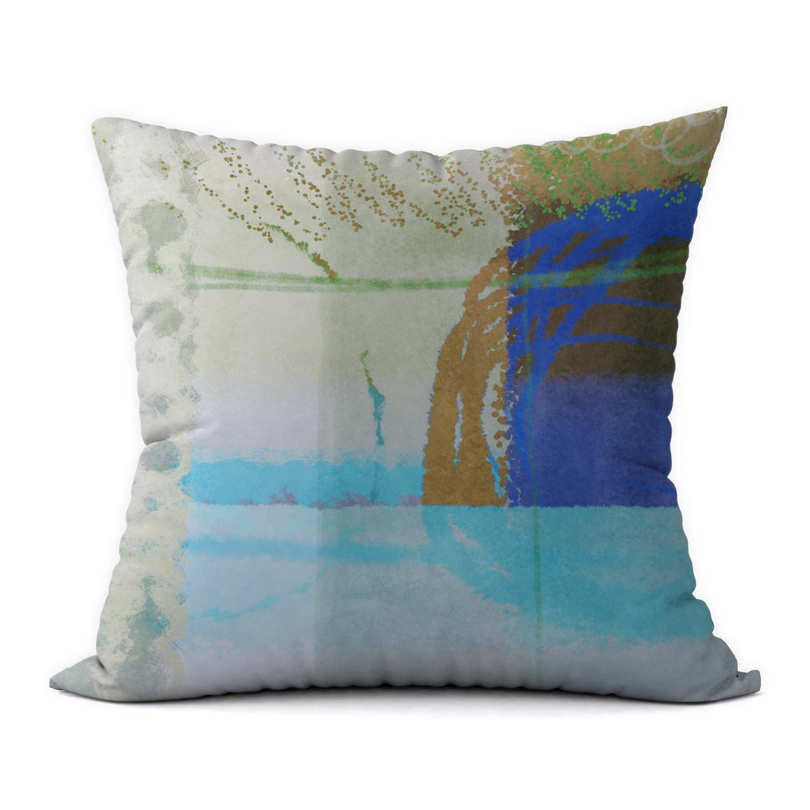 Tropical Blues #517 Decorative Throw Pillow