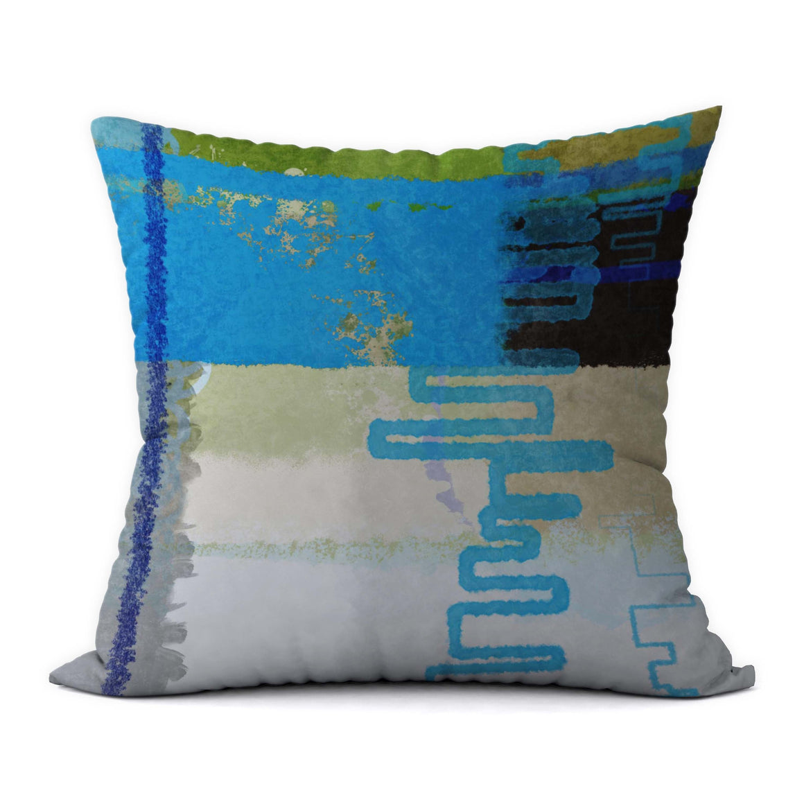 Tropical Blues #522 Decorative Throw Pillow