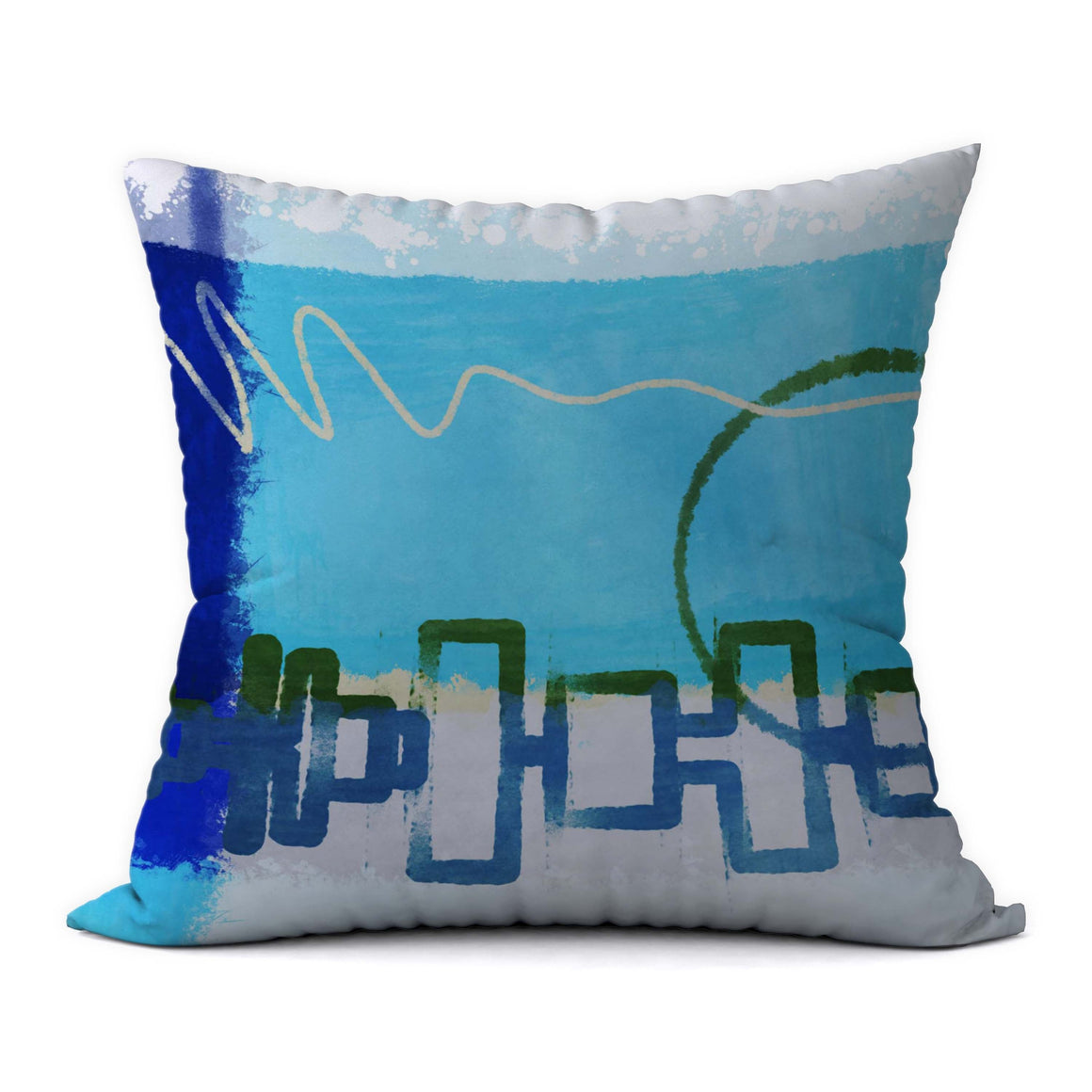 Tropical Blues #529 Decorative Throw Pillow