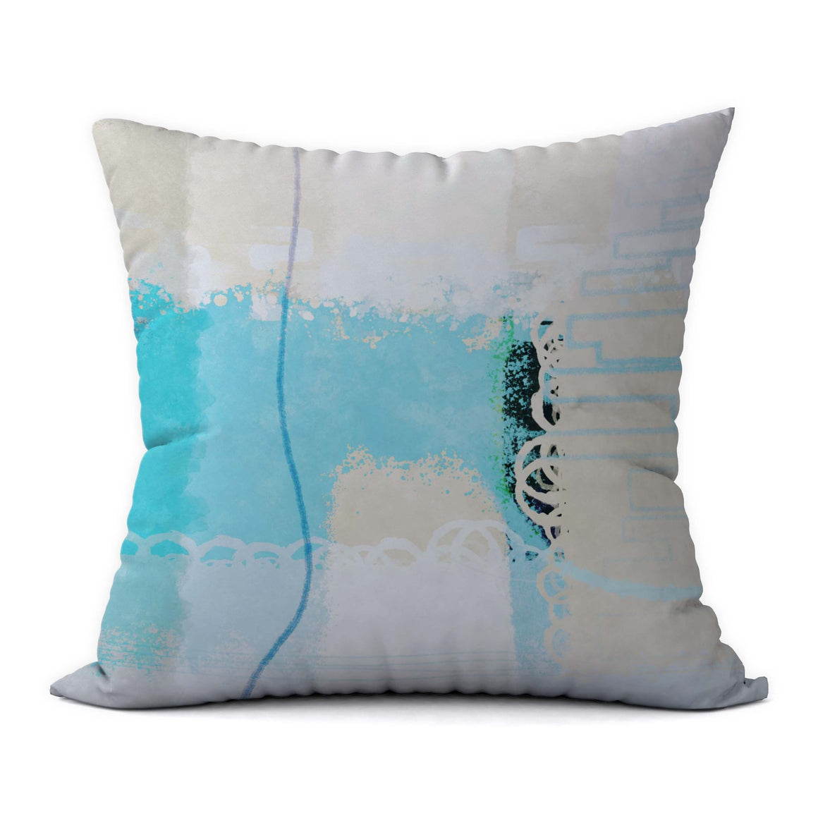 Tropical Blues #563 Decorative Throw Pillow