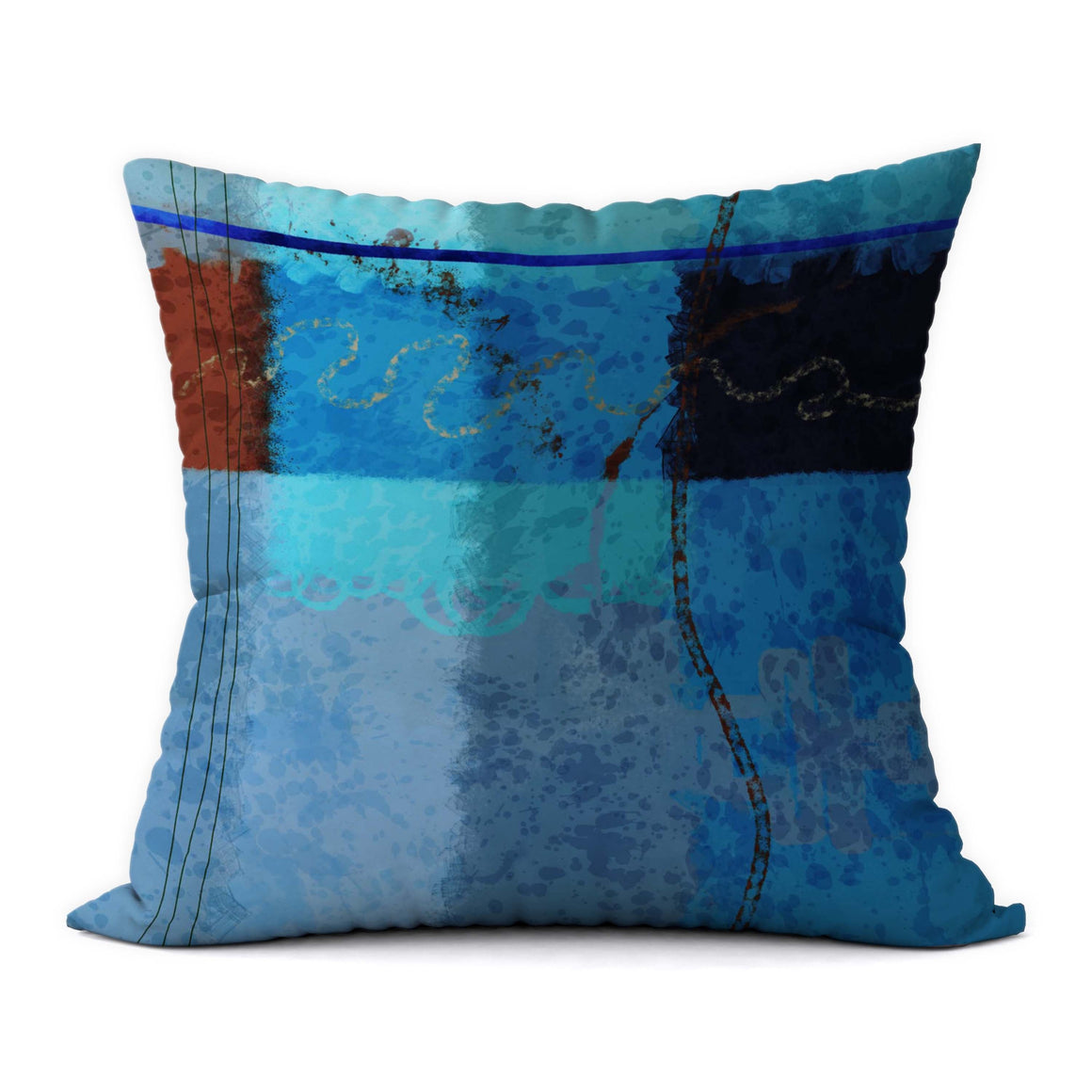 Tropical Blues #667 Decorative Throw Pillow