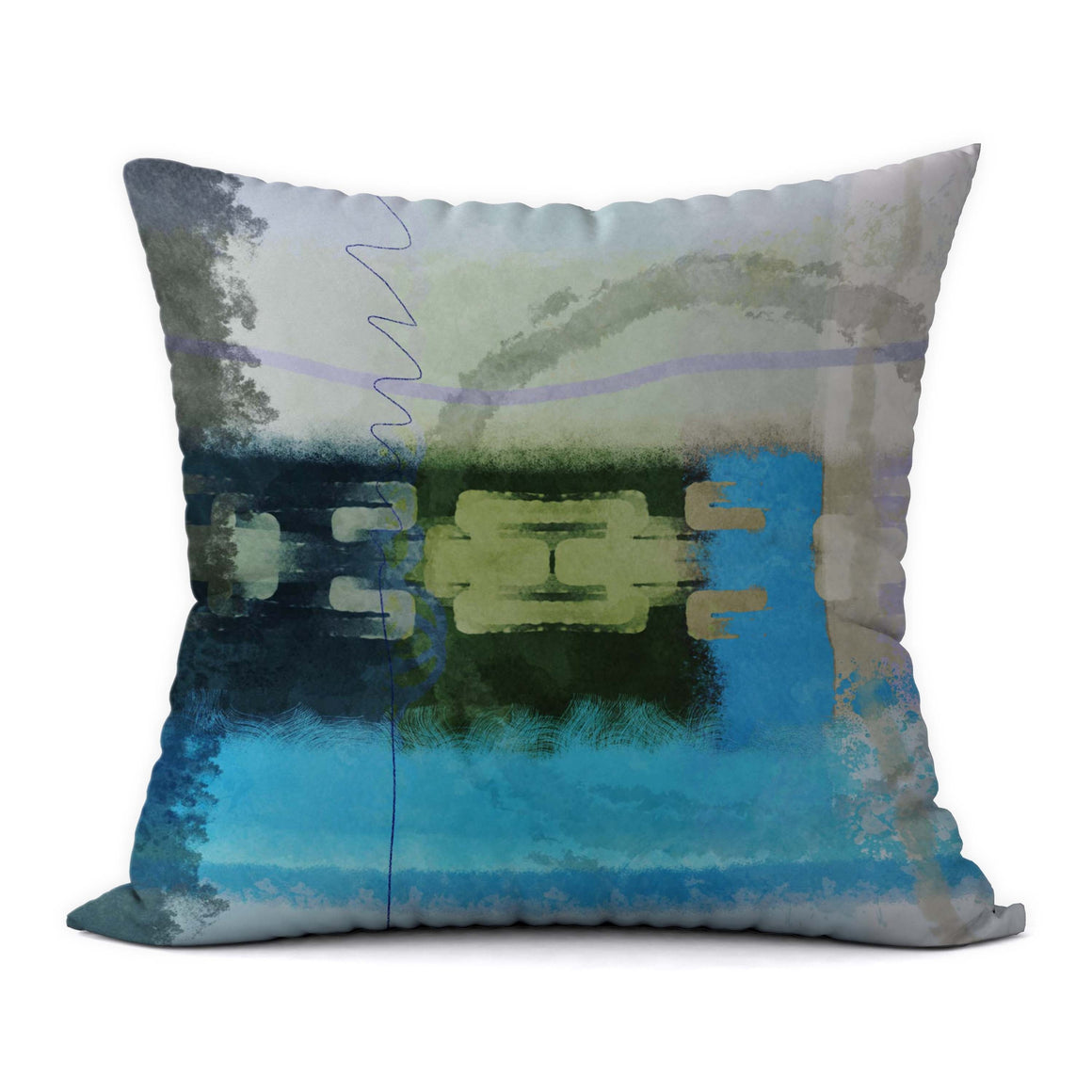 Tropical Blues #678 Decorative Throw Pillow