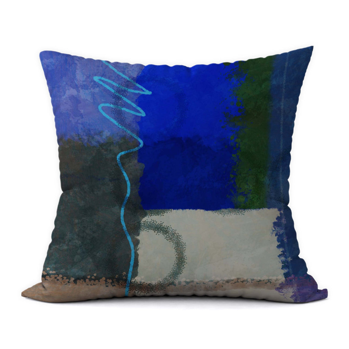 Tropical Blues #946 Decorative Throw Pillow