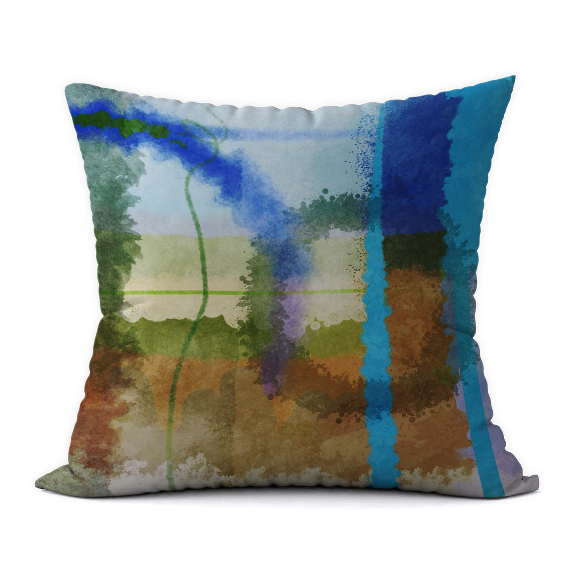 Tropical Blues #985 Decorative Throw Pillow